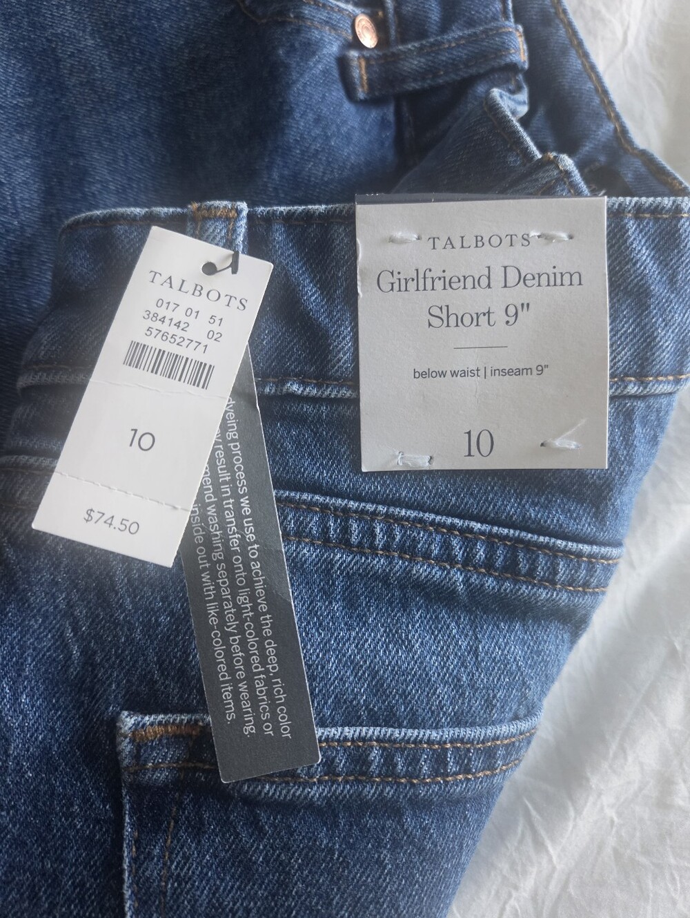Talbots Dark Blue Denim Jean Shorts - Picture 4 of 5